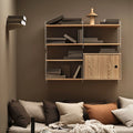 Thumbnail photo of String cabinet with door 58 x 30 x 42 cm, 1-p, walnut - Storage cabinet - Wood coloured - Mdf