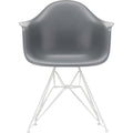 Eames Plastic Armchair Dar - 56 Granite Grey - White Base - Matstolar - Charles & Ray Eames - Grå - Metall/plast