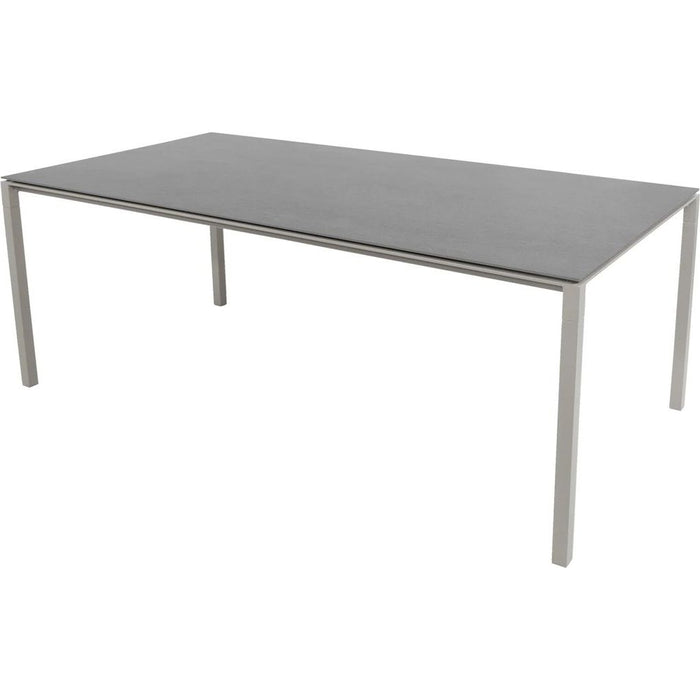 Photo of Pure Table - 200x100 - Dining table - Frame: White Aluminium / Table top: Basalt grey ceramic - W: 200 x D: 100 x H: 73 cm