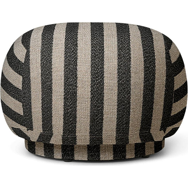 Photo of Rico Pouf - Puf - Louisiana - Black/white - Ø60 X H41 Cm