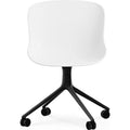 Thumbnail photo of Hyg Chair Swivel 4w - Kontorstol - Hvid - Sort Aluminium - H: 84 X L: 54 X D: 53,5 X Sh: 46 Cm