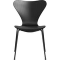 Thumbnail photo of 3107 Sjuan monochrome, coloured ash veneer, black - dining chairs - Arne Jacobsen - black - wood