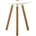 Thumbnail photo of Area Table/stool White, Teak Legs
