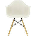 Eames Plastic Armchair Daw - 11 Pebble - Golden Maple - Matstolar - Charles & Ray Eames - Vit - Metall/trä/plast