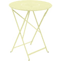 Thumbnail photo of Floréal Table 60 Cm Frosted Lemon A6 - Outdoor Dining Table - Yellow - Metal