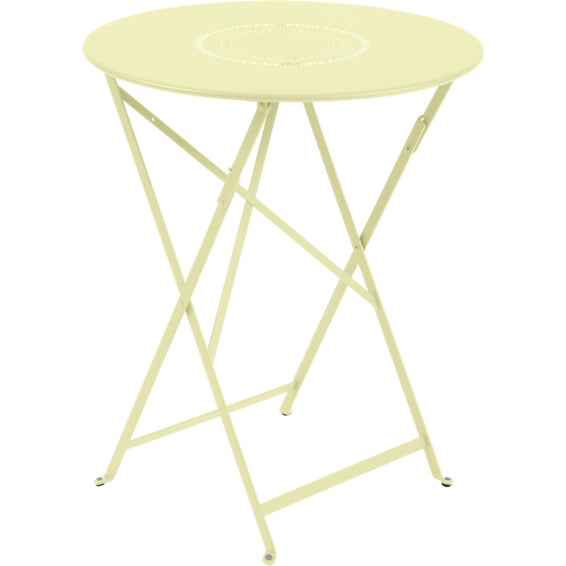 Photo of Floréal Table 60 Cm Frosted Lemon A6 - Outdoor Dining Table - Yellow - Metal