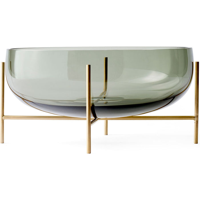 Photo of Echasse Series - Bowl Smoke/brushed Brass, Large - Serveringsskålar - Theresa Rand - Glas/metall