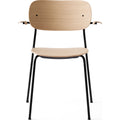 Thumbnail photo of Co Chair Armrest Black Steel Base - Natural Oak Seat - Dining Chairs - Metal/wood