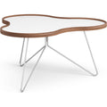 Thumbnail photo of Flower Table 84x90 Cm White, 45cm, Walnut Edge