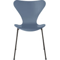 3107 Seven, Coloured Ash, Venetian Red, Underframe Warm Graphite - Dining chairs - Arne Jacobsen - Red - Metal/wood
