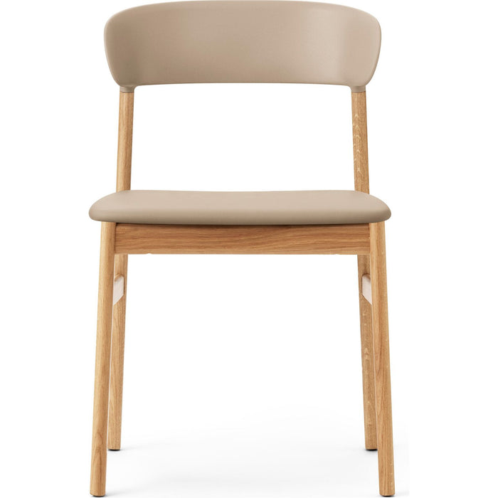 Photo of Herit Stol / Polstret - Spisebordsstol - Sand (spectrum Leather) - L: 50 X D: 51 X H: 78,5 X Sh: 45 Cm