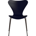 3107 Seven, coloured box, Venetian Red, Underframe Brown Bronze - Dining chairs - Arne Jacobsen - Red - Metal/wood