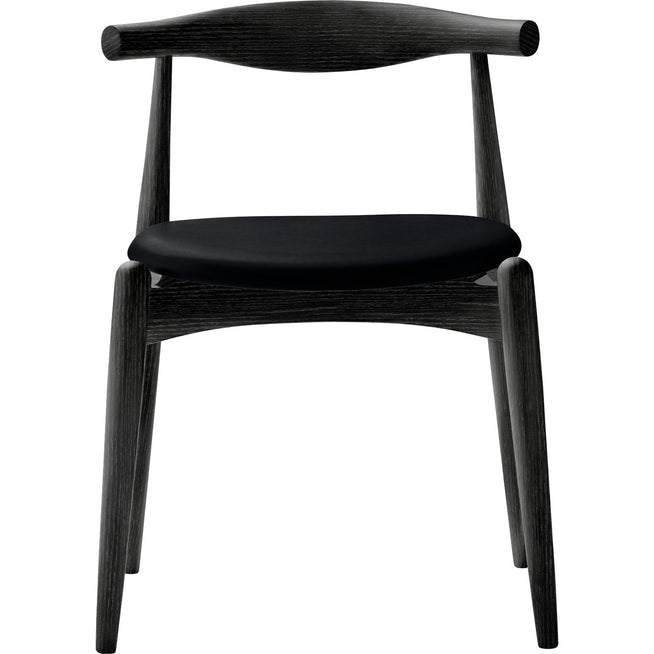 Photo of Carl Hansen - Ch20, Black lacquered oak, leather group C Sif - 98 - Dining chairs - Hans J. Wegner - Black - Wood