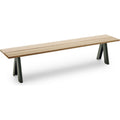 Thumbnail photo of Overlap Bench, Western Red Cedar, Steel / Hunter Green - Garden Benches - Taf Studio - Green - Metal/Wood