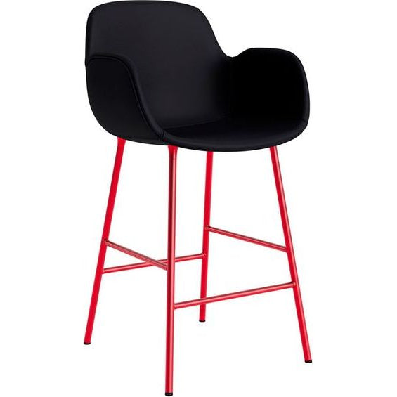 Photo of Form Bar Armchair 65 Cm Full Upholstery Bright Red Steel