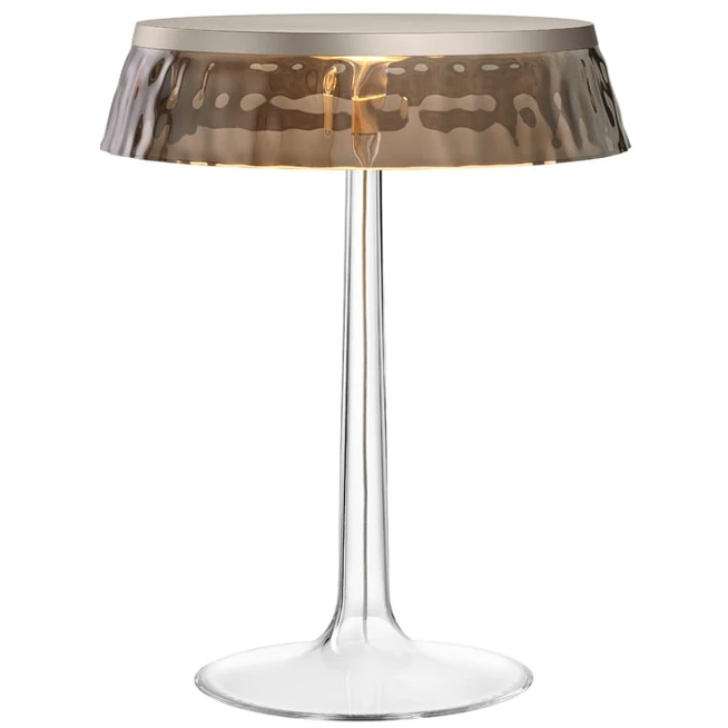 Photo of Bon Jour T Table Lamp Smoke Grey, Matte Chrome Top