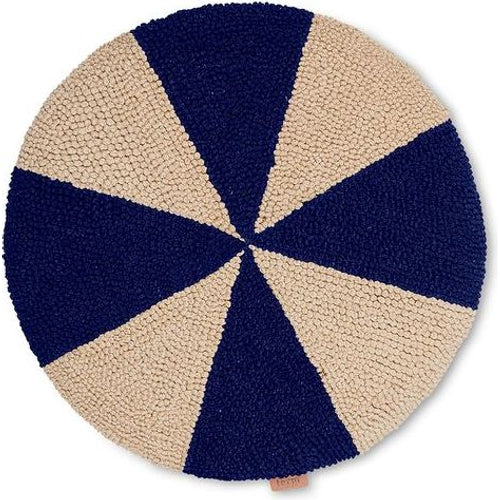 Photo of Arch Embr. Round Cushion - Pude - Blue - Ø: 40 X H: 40 Cm