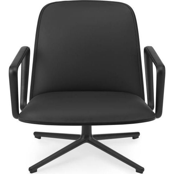 Pad Lounge Chair Low Swivel Black Ash & Black Alu Tilt