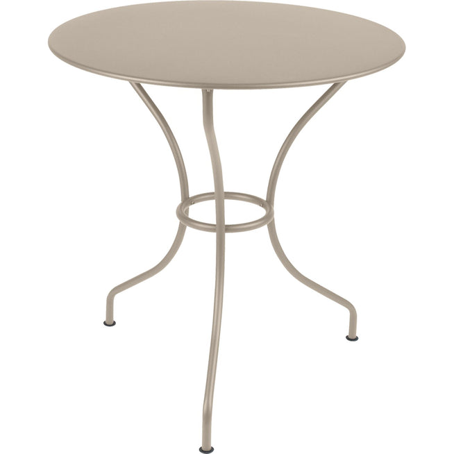 Photo of Opéra Pedestal Table Ø 67 Cm, Nutmeg - Matbord Utomhus - Beige - Metall