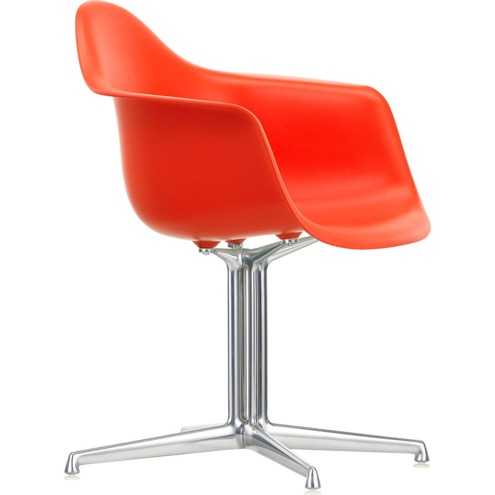 Eames Plastic Armchair Dal - 03 Poppy Red - Aluminium Polished - Matstolar - Charles & Ray Eames - Röd - Metall/plast