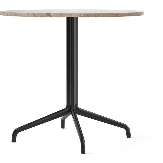 Photo of Harbour Column Dining Table 4-star - Black/sand - Ø80 Cm - Matbord - Norm Architects - Beige,svart - Metall/sten