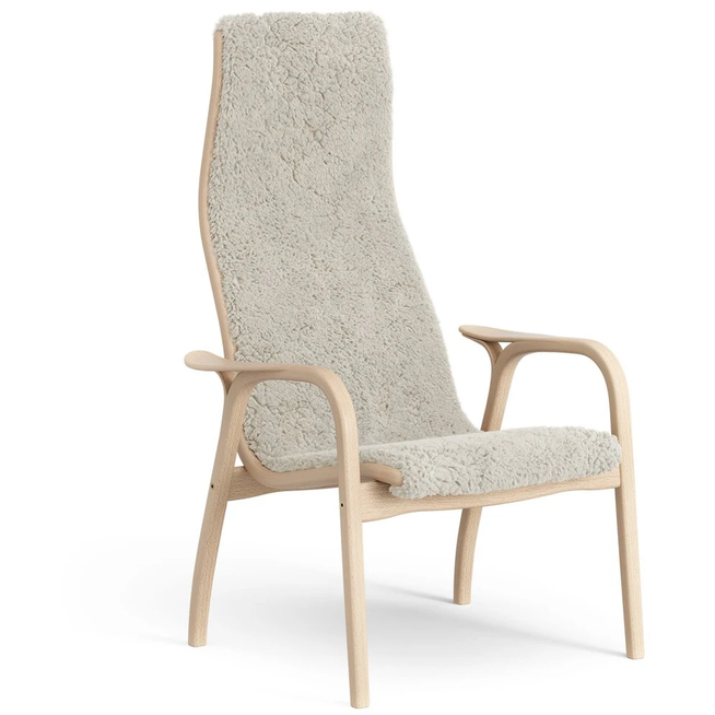 Photo of Lamini Children's Arm Chair Laquered Beech/sheep Skin