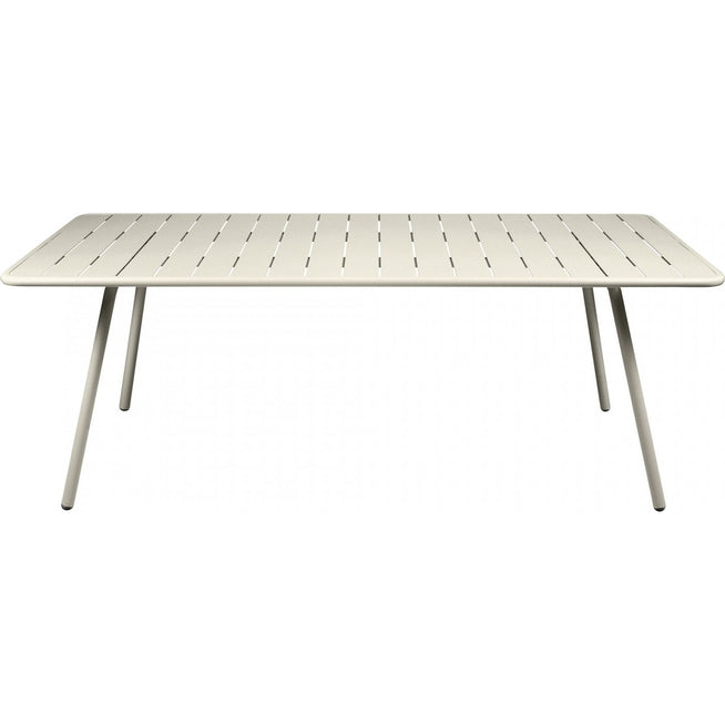 Photo of Luxembourg Table 207 X 100, Clay Grey - Outdoor Dining Table - Frédéric Sofia - Green,Grey - Metal