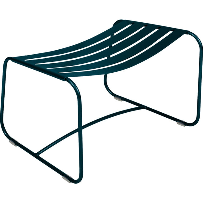 Photo of Surprising Footrest, Acapulco Blue - Outdoor Stools & Pouffes - Harald Guggenbichler - Green, Grey - Metal