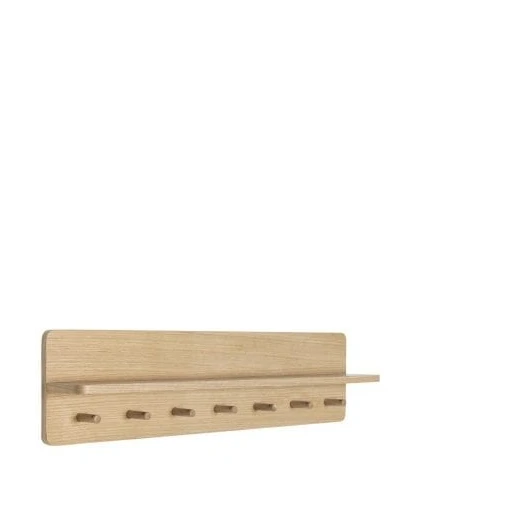 Coat Rack Oak Veneer - 7 Hooks