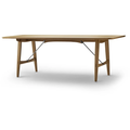 Thumbnail photo of Bm1160 Hunting Table Dining Table White Oiled Oak-Stainless Steel