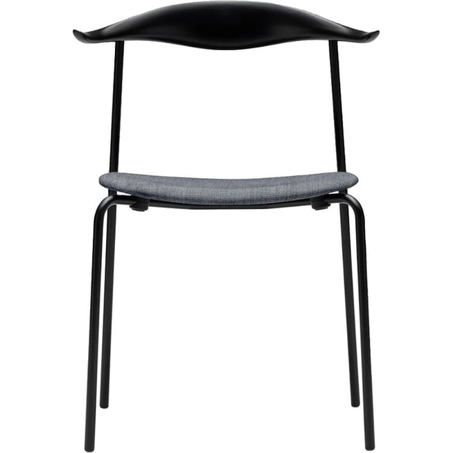 Photo of Ch88P Chair Fabric Fiord 151 Grey, Back Black Lacquered