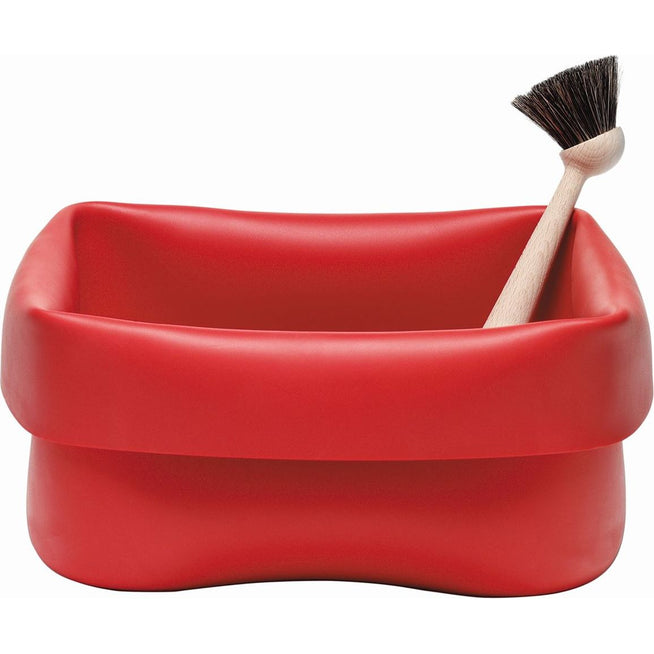 Photo of Washing Up Bowl & Brush - Opvask - Red - H28 X L28 X D14 Cm