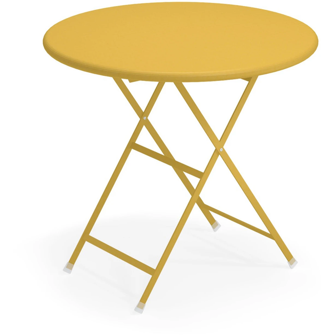 Photo of Arc En Ciel Folding Round Table, Curry Yellow - Trädgårdsbord - Gul - Metall