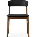 Thumbnail photo of Herit Stol / Polstret - Spisebordsstol - Black (spectrum Leather) - L: 50 X D: 51 X H: 78,5 X Sh: 45 Cm 1