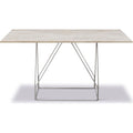 Thumbnail photo of Jg Table 6569 By Jørgen Gammelgaard - Dining Table - Ivory Quartz / Polished Stainless Steel - W140 X D140 X H72 Cm