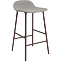 Form Bar Stool 65 Cm Full Upholstery Steel Brown Steel
