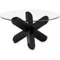 Thumbnail photo of Ding Coffee Table - Coffee Table - Clear Glass/Black - H40 x Ø75 cm