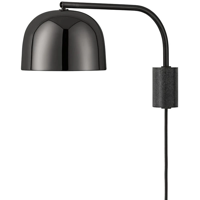 Photo of Grant Wall Lamp Black, Small- Steel, Granite
