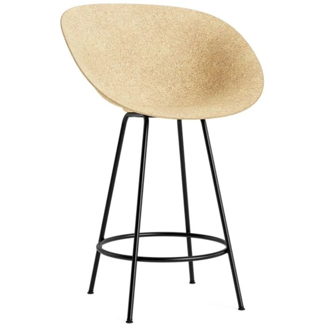 Photo of Mat Bar Armchair 65 Cm Steel - Barstol - Hemp / Black Steel - H100 X W64 X D55 X Sh65 Cm