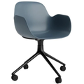 Thumbnail photo of Form Armchair Swivel 4w Alu - Kontorstol - Blue / Black Aluminum - H79 X W56 X D52 X Sh44 Cm