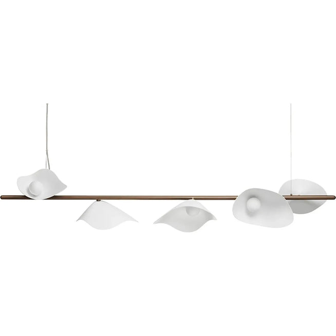 Photo of Florii 5 Linear Pendant Light Dark Bronze/White