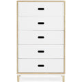 Thumbnail photo of Kabino Dresser - Chest of drawers - White / 5 drawers - L: 74.2 x D: 41 x H: 127 cm