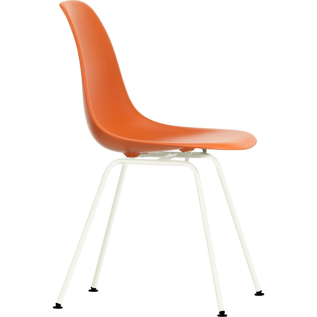 Photo of Eames Plastic Chair DSX - 43 Rusty Orange - White Base - Dining Chairs - Metal/Plastic