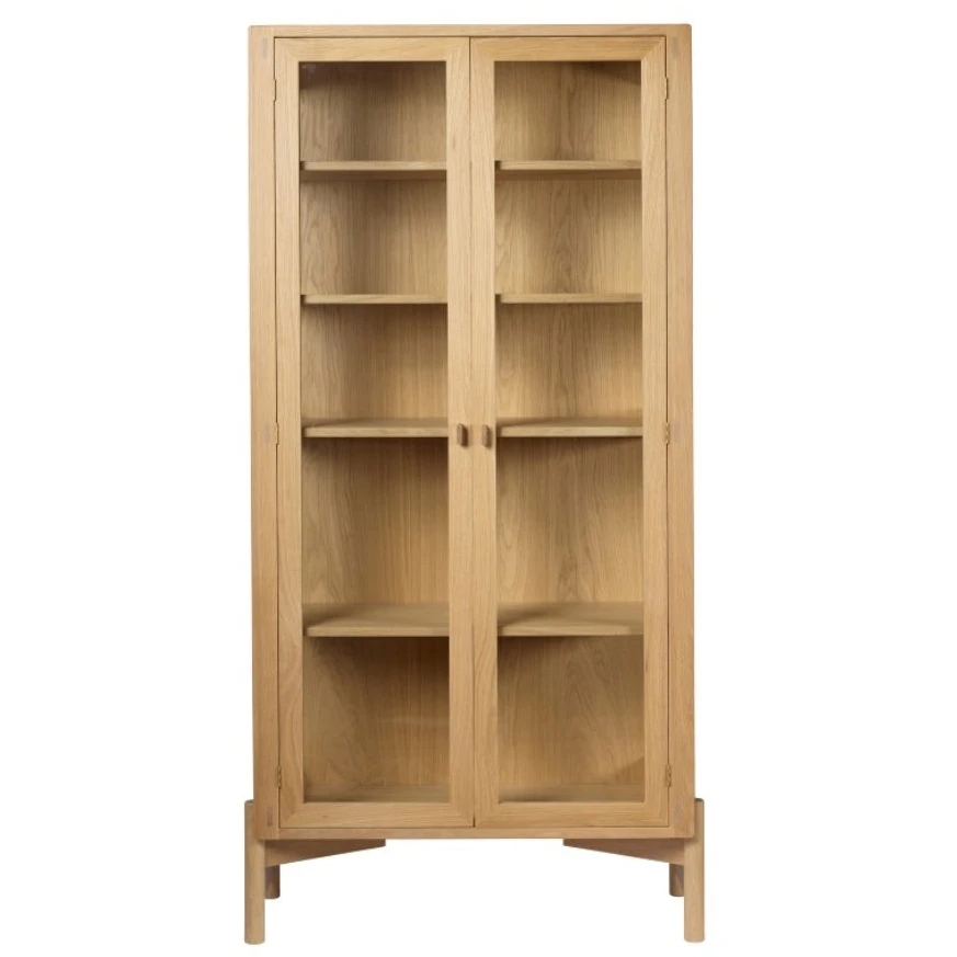 A90 Boderne Display Cabinet - 178 cm - lacquered oak