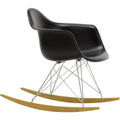 Eames Plastic Armchair Rar - 12 Deep Black - Chrome Base - Golden Maple - Matstolar - Charles & Ray Eames - Svart - Metall/trä/plast