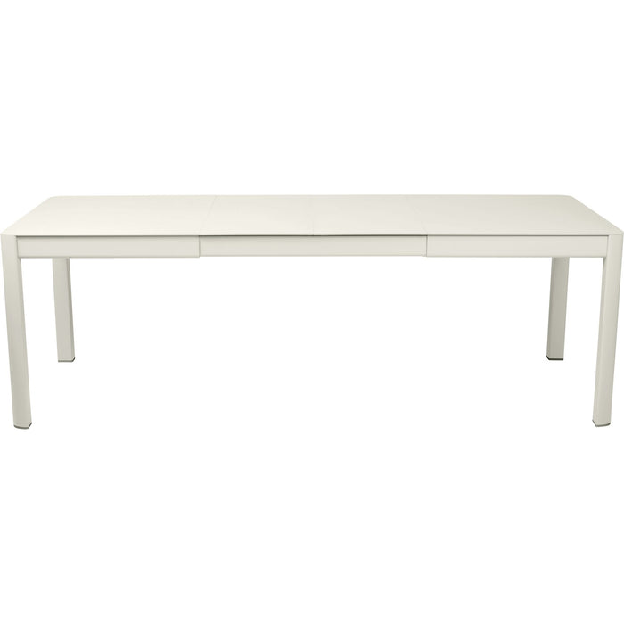 Photo of Ribambelle Table With 2 Extensions, Clay Grey - Outdoor Dining Table - Green,Grey - Metal