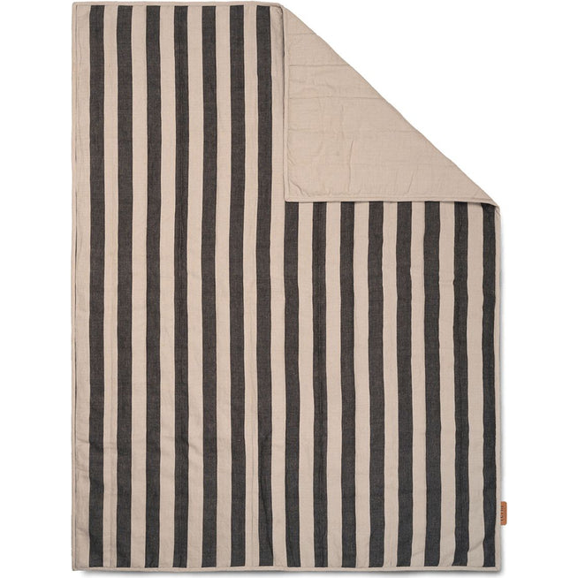 Photo of Grand Quilted Blanket - Tæppe - Sand/black - W120 X H170 X D2 Cm