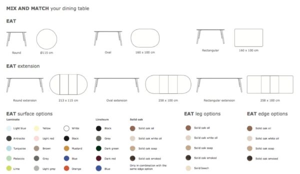 Eat Solid Dining Table - Round 100