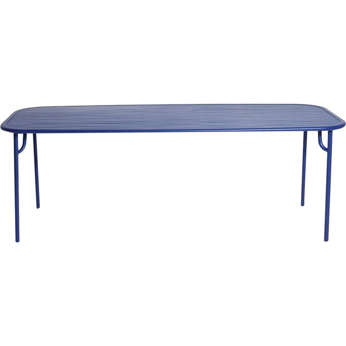 Photo of Week-end, Large Rectangular Table, Blue - Garden Table - Studio Brichet-ziegler - Blue - Metal