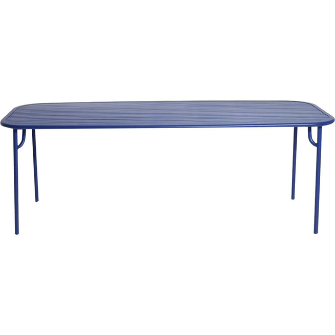 Photo of Week-end, Large Rectangular Table, Blue - Garden Table - Studio Brichet-ziegler - Blue - Metal